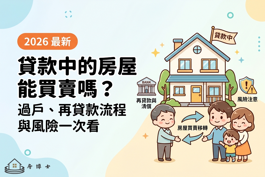 貸款中的房屋能買賣嗎？過戶、再貸款流程與風險一次看｜2026 最新
