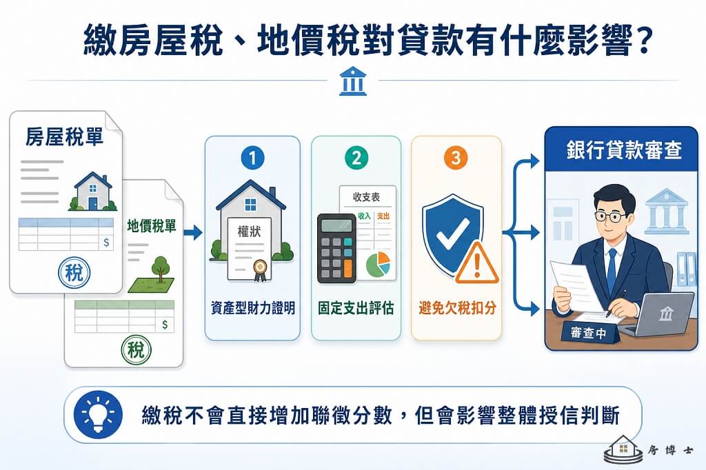 稅單不會直接加分，但會透過幾個路徑影響貸款審查
